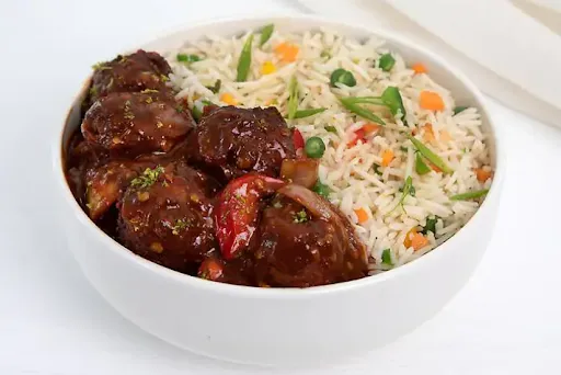 Veg Manchurian Bowl Rice