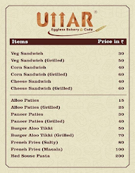 Uttar Eggless Bakery N Cafe menu 6