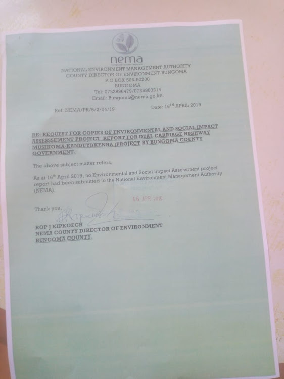 The letter by NEMA county boss written to the activists