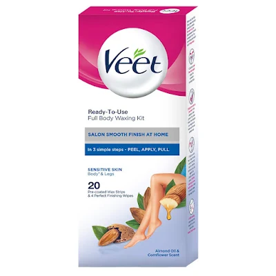 Veet Full Body Waxing Kit Wax Strips 20 Pc