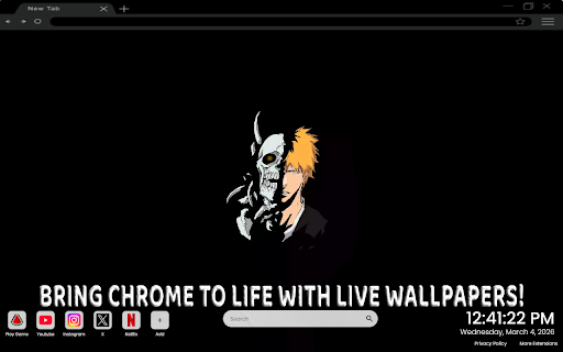 Ichigo Kurosaki - Bleach Anime Live Wallpaper screenshot 1