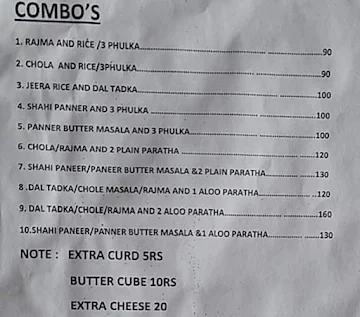 Paratha Plaza menu 