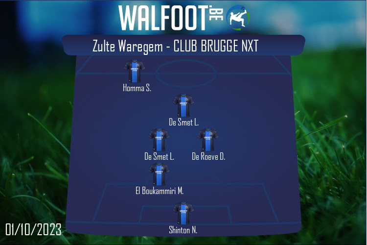 Composition Club Brugge NXT | Zulte Waregem - Club Brugge NXT (01/10/2023)