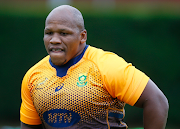 Springbok hooker Bongi Mbonambi during a training session at Durban High School in Durban on September 21, 2022. 