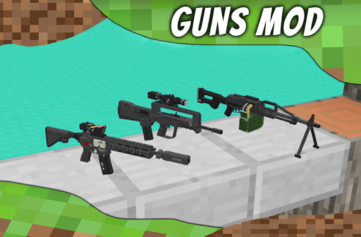 Screenshot Mod Guns for MCPE. Weapons mod