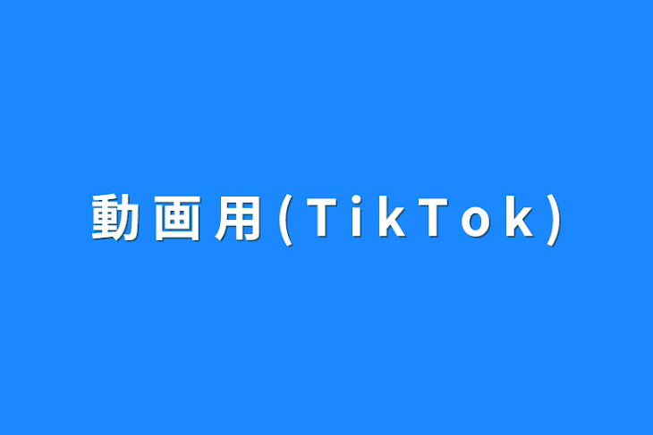 「動 画 用 ( T i k T o k )」のメインビジュアル