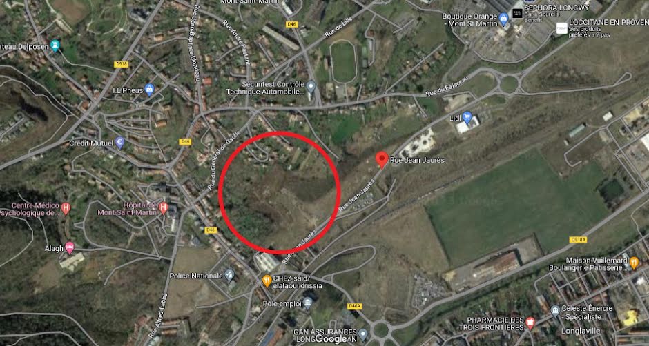 Vente terrain  464 m² à Mont-Saint-Martin (54350), 138 000 €