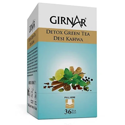 Girnar Green Tea - Detox/Desi Kahwa - 36 pcs