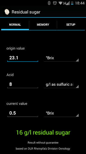 Residual Sugar