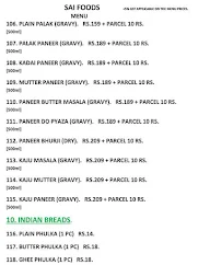 Sai Foods menu 6