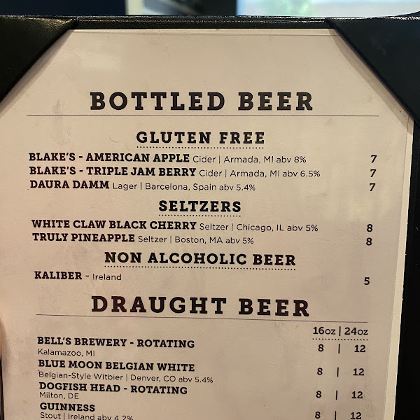 Gluten free beer selection. More than most places.