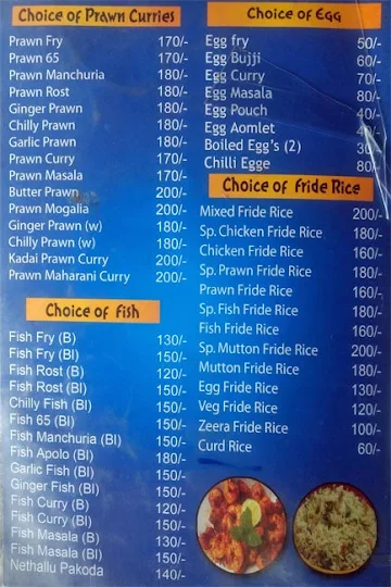 Prince Dhaba menu 