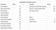 Radhe Radhe Parantha Junction menu 1