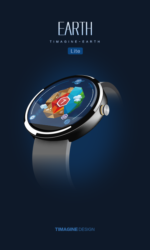 Android application Watch Face Timagine Earth Lite screenshort