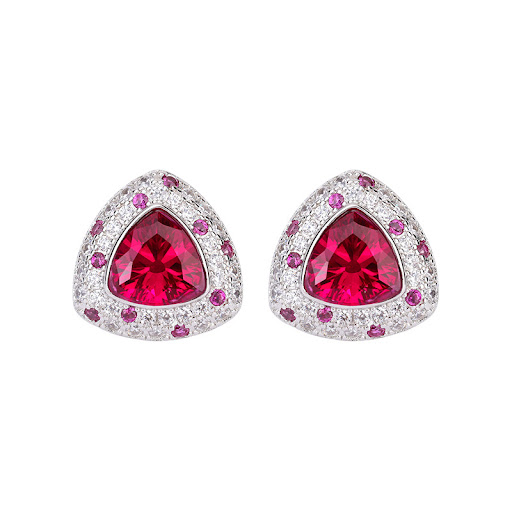 Title 2, Silver Jewelry Simulation Red Treasure Earrings...