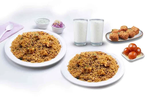 Paneer Hyderabadi Dum Biryani Feast