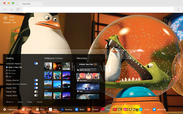 The Penguins of Madagasca New Tabs HD Themes