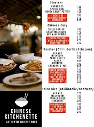 Chinese Kitchenette menu 1