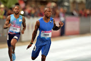 The fastest man in Africa, Akani Simbine wins Men Senior 100m during the 2018 Liquid Telecom Athletix Grand Prix Series at Tuks Stadium on March 08, 2018 in Pretoria.