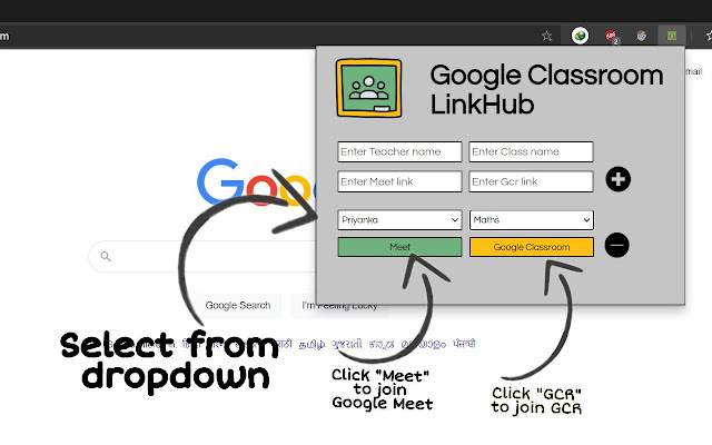 Google Classroom LinkHub