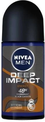 Nivea Men Deep Impact Energy Roll-On Deodorant Roll-On - For Men - 50 ml