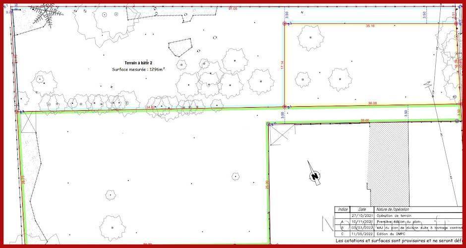 Vente terrain  1296 m² à Guémené-Penfao (44290), 56 400 €