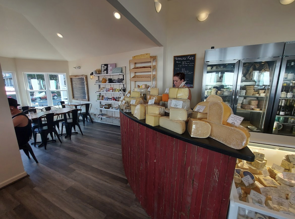 Inside cheese counter and dining room