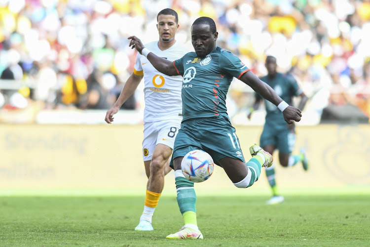 Gabadinho Mhango of AmaZulu FC during the MTN8, Semi Final - 2nd Leg match between AmaZulu FC and Kaizer Chiefs at Moses Mabhida Stadium on October 23 2022 in Durban. Picture: GALLO IMAGES/DARREN STEWART