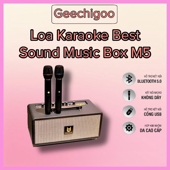 [Mã 156Elha80K Giảm 6% Đơn 400K] Loa Karaoke Xách Tay Di Động Cao Cấp Chính Hãng Best Sound M5 Musicbox Hàng Nhập Khẩu.