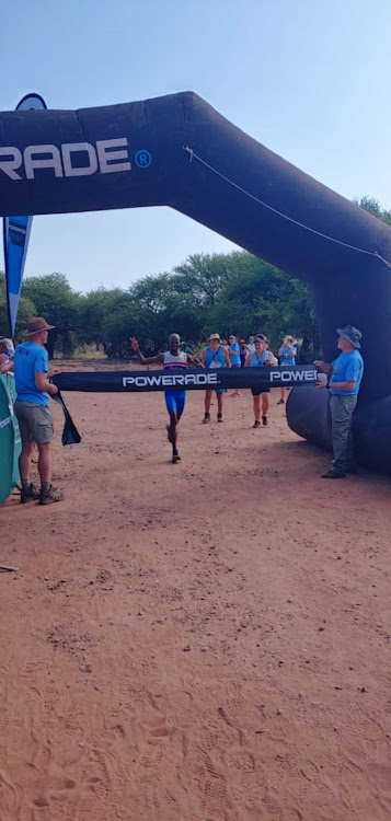 Othaniel Phahlane winning the Marakele Marathon in Thabazimbi on Saturday.