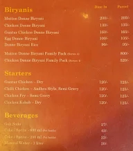 Huliyappa's Donne Biryani menu 2