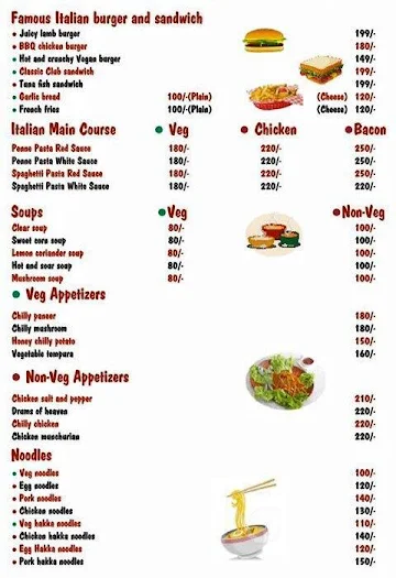 Naples Delight menu 