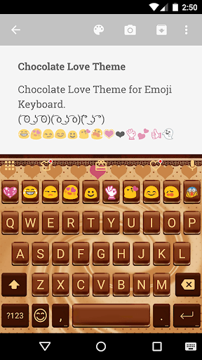 Chocolate Love Emoji Keyboard