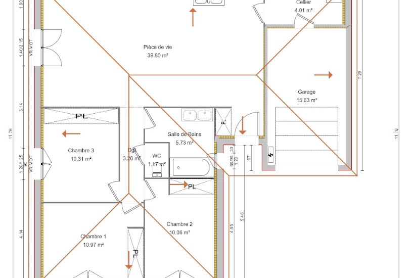  Vente Terrain + Maison - Terrain : 417m² - Maison : 85m² à Bas-en-Basset (43210) 