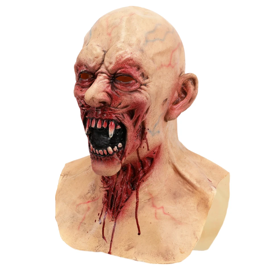 Halloween Lege Biochemische Vampier Zombie Masker. Creëer een angstaanjagende en realistische look voor je volgende feestje of evenement.