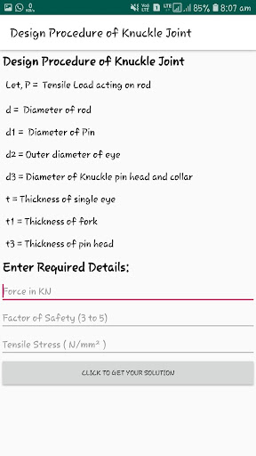 Machine Design  Knuckle Joint