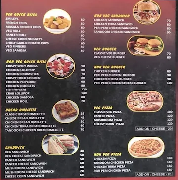 Foodies Heaven menu 