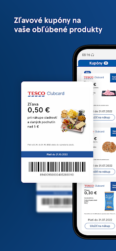 Screenshot Clubcard Tesco Slovakia