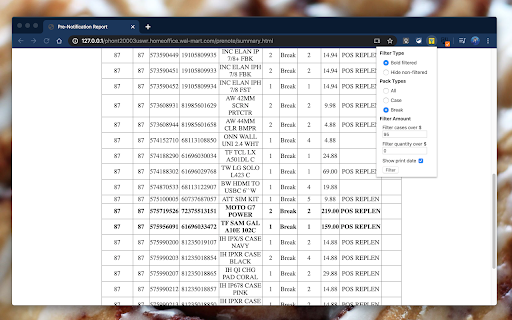 Associate's Prenote Filter