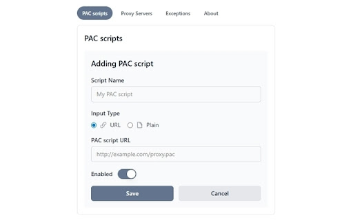 PAC Proxy Manager