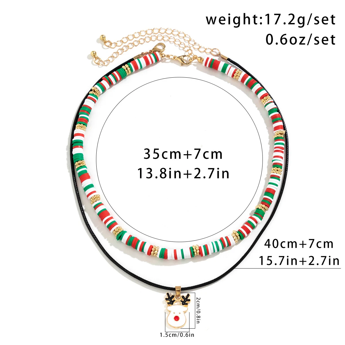 Title 17, Kralenketting voor dames, kerst sneeuwpop siera...