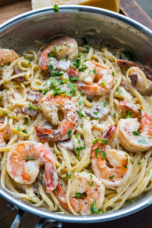 Creamy Shrimp Alfredo Linguine