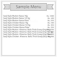 Savji Style menu 1