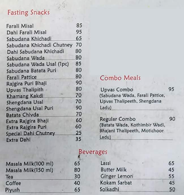 Panshikar Restaurant Co menu 