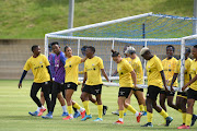 Players during the Banyana Banyana training session yesterday.