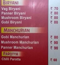 Hotel Vasantham menu 8