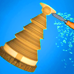 Cover Image of ダウンロード Spiral wood roll 3D - Carpenter Master 3.0 APK