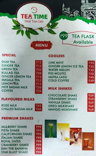 Tea Time Desi Tea Cafe menu 1