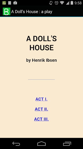 A Doll's House : a play