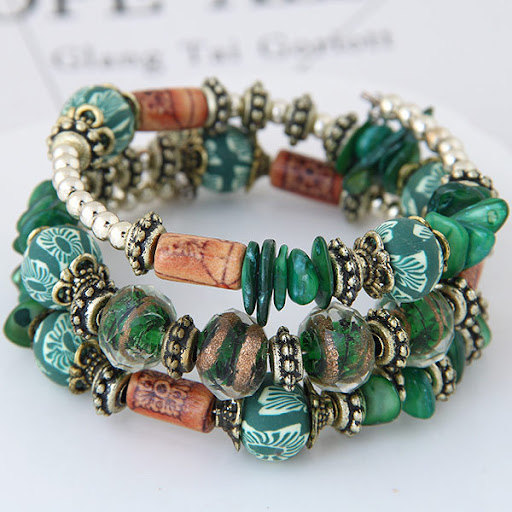 Title 7, Shell Terracotta Multi-layer Winding Bracelet, ...